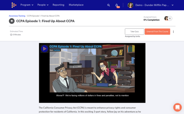 Engaging cybersecurity and privacy training courses